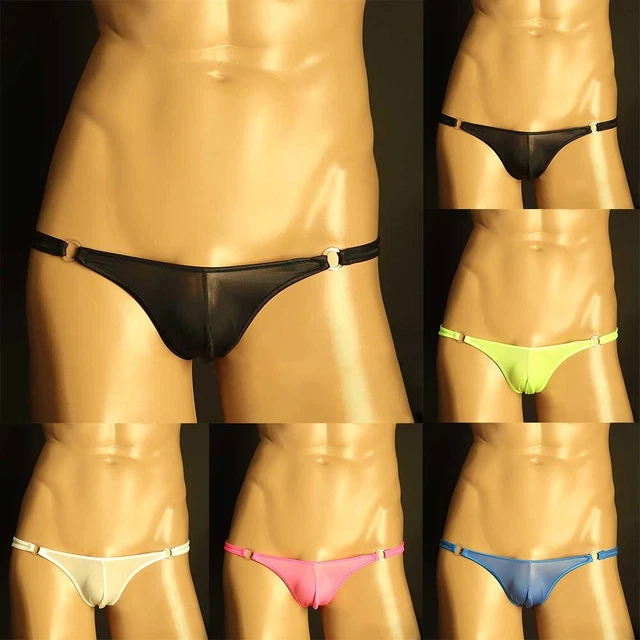 Perizoma sexy uomo biancheria intima colore solido borsa lettere mutandine pantaloncini