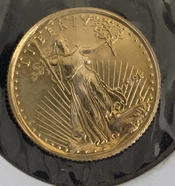 1998 $5 American Gold Eagle, 1/10 Oz - Gem Bu Uncirculated!