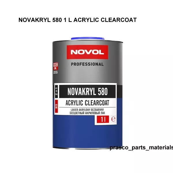 Novol Novakryl 580 - Acrylic Clearcoat 1 L + Hardener 500 Ml