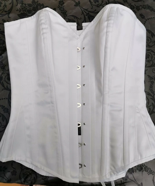 "Corsetto Story bianco raso classico vita lunga domante soprabusto taglia 38"