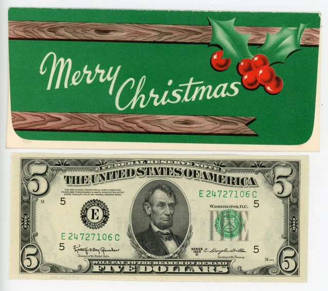 1950-D Five Dollar Federal Reserve Note-uncirculated