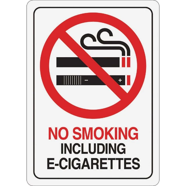 Hy-Ko Plastic Sign, No Smoking Including E-Cig D-28 Hy-Ko D-28 029069020194