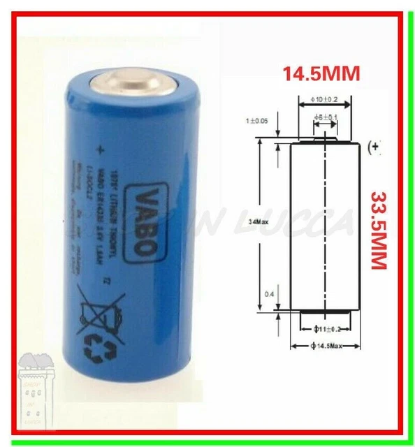 EVE Official Flagship Store Li-SOCl2 Batteries 3.6V High Capacity 1650mAh Er14335 Lithium Battery Lithium Primary Battery