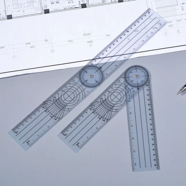 ZIOYA 12 Pezzi Squadra Geometrica In Plastica Geometria Triangolo - 10