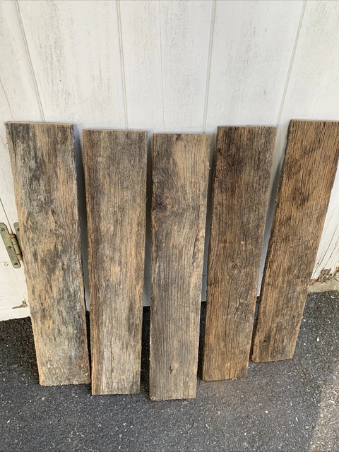 30" Reclaimed Rustic Fence Boards 5 Planks Weathered Barn Wood Style Aged 3