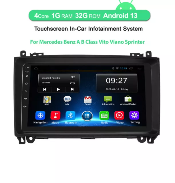 Autoradio GPS Navi Für Mercedes Benz A/B Klasse Sprinter Viano Vito W639 BT +Kam 2