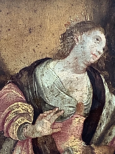 17th Century Old Master Oil Saint Catherine of Alexandria Jacques BLANCHARD 2