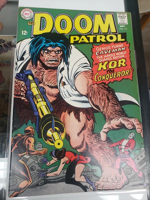 Doom Patrol #114 Vf/Nm Dc 1967 Silver Age Comics 1St App Kor The Conqueror