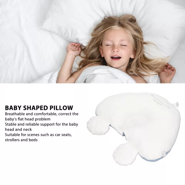 Baby Travel Pillow Soft Cotton Baby Shaped Pillow Elastic Portable For Strollers