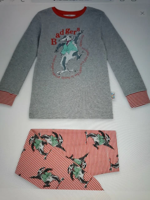 MARKS AND SPENCER Roald Dahl Badgers 100 Cotton Pyjamas 6 7 Years