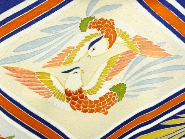 6712904: Japanese Kimono / Antique Kimono / Embroidery / Phoenix