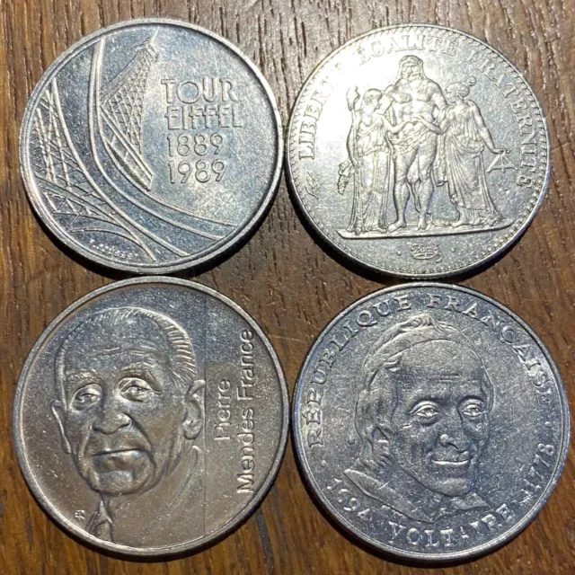Lot De 4 Pièces De 5 Francs Commémoratives Differentes (1074)