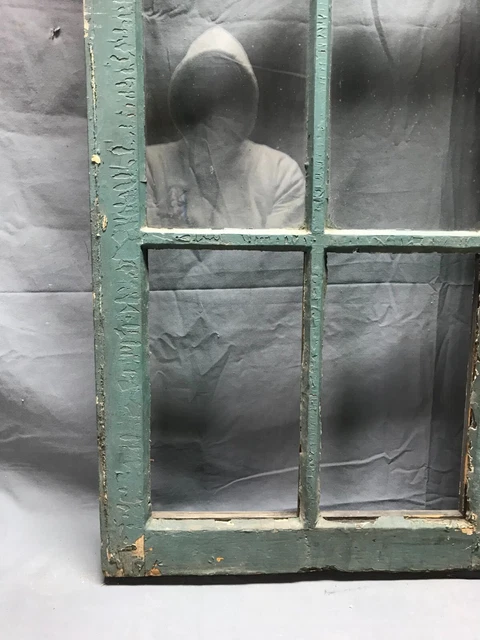 Pair Antique 6 Lite Casement Windows 17x39 Shabby Cabinet Chic Old VTG 1824-22B 12