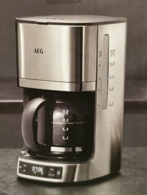 AEG KF 7700 Kaffeemaschine 1,375 l/gebürstetes Edelstahl, Silber leichte Gebrauc