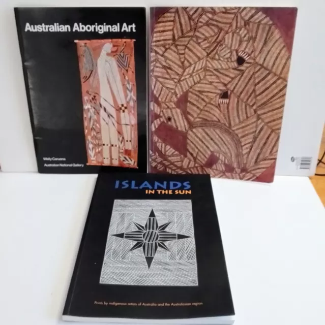 3 x Australian Aboriginal Art Islands in the Sun Kunwinjku Bim Paintings Books