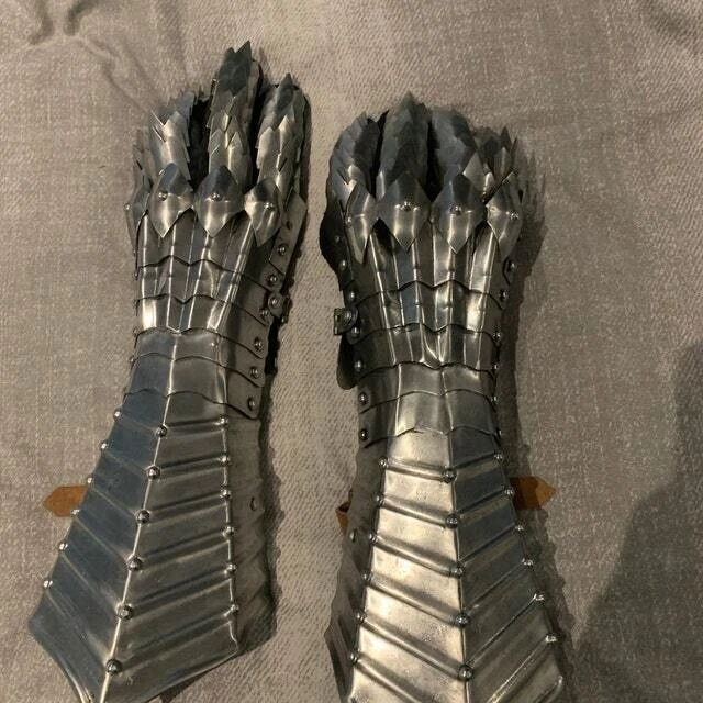 Medievale Riders Guanti Acciaio Armor ~ Lord Of The Rings