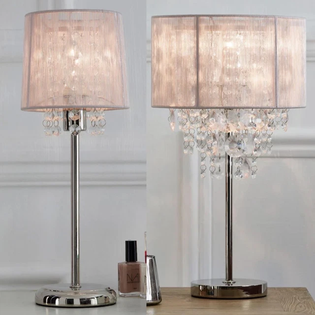 NEXT PINK PALAZZO Small and Large Jewelled Table Lamps RRP 80