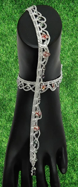 Bracelet De Cheville Double Pour Femme, Style Bohème, Argenté, Chaîne De Pied En Alliage (neuf)