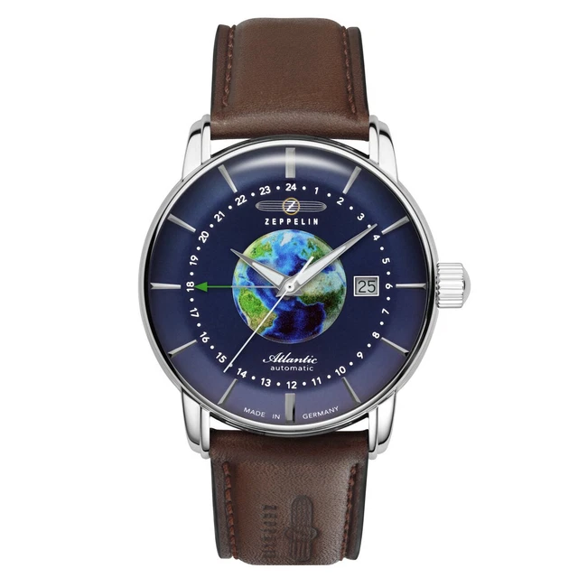 Zeppelin Atlantic Orologio da Polso da Uomo Automatico Meccanismo 84683 Data