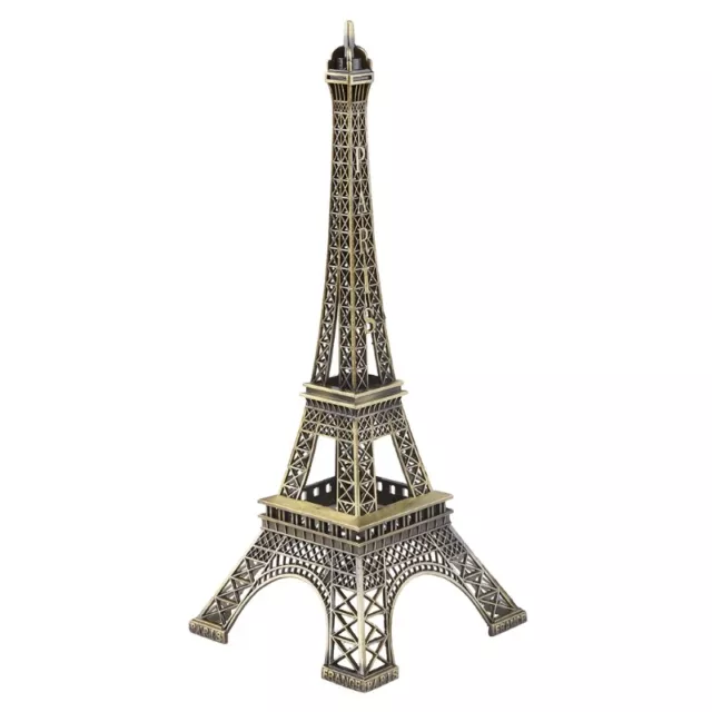 Bronze Tone Paris for Tower Figurine Statue Vintage Alloy Model Decor 25c
