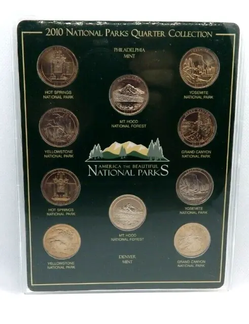 2010 National Parks State Quarter 10 Coin Set Estate Sale 25c