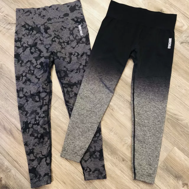 Gymshark Leggings Womens Small Adapt Camo Seamless Ankle Yoga Workout Gym  Pink 