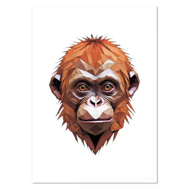 'Geometric Chimpanzee' Wall Posters / Prints (PP046367)