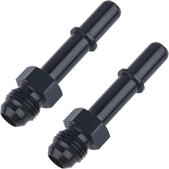 2PCS 6AN :9/16-18UNF Aluminum  6AN Male to 3/8" SAE  Clutch hose