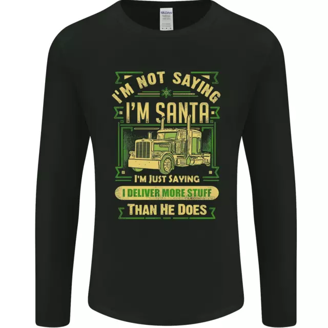 T-shirt a maniche lunghe Not Babbo Natale consegna autista divertente da uomo