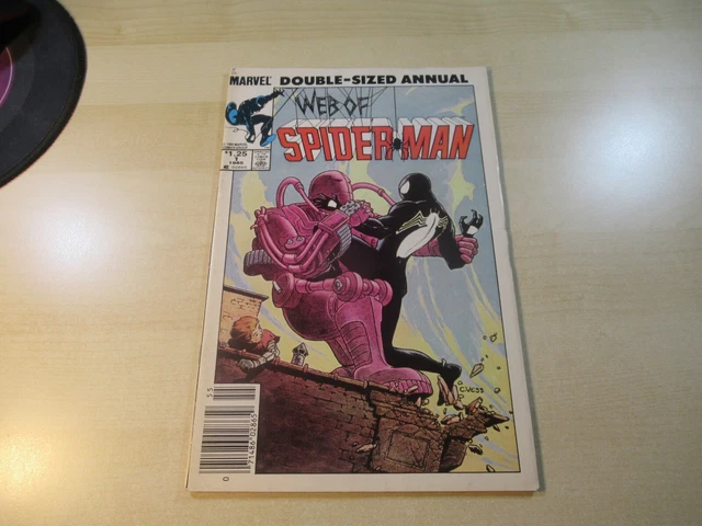 Web Of Spider-Man Annual #1 Marvel Newsstand High Grade Symbiote Painted Cover
