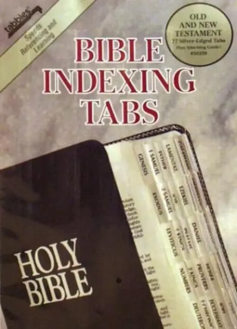 Bible Tab: Clear Tab with Silver Center Strip and Black Lettering