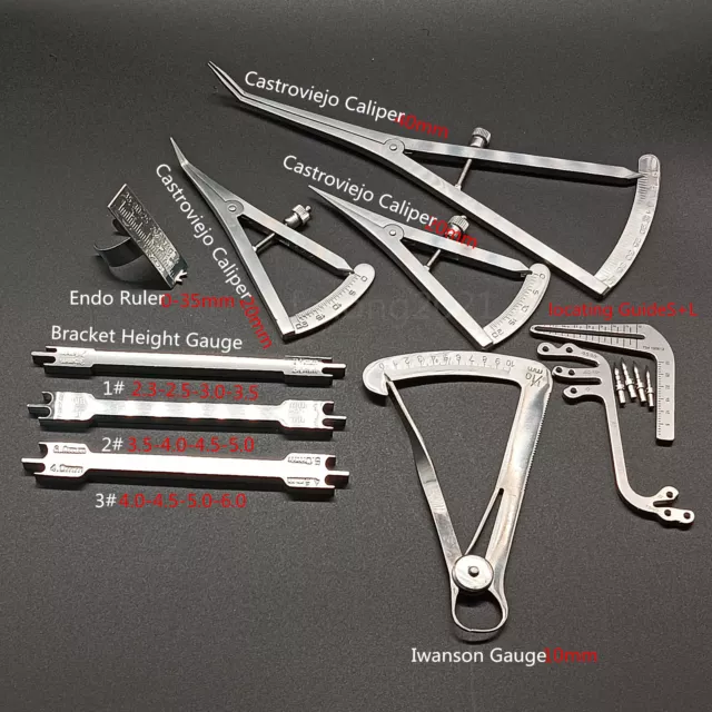 Dental Orthodontic Iwanson Gauge Calipers Lab Measuring Crown Bracket Gauges