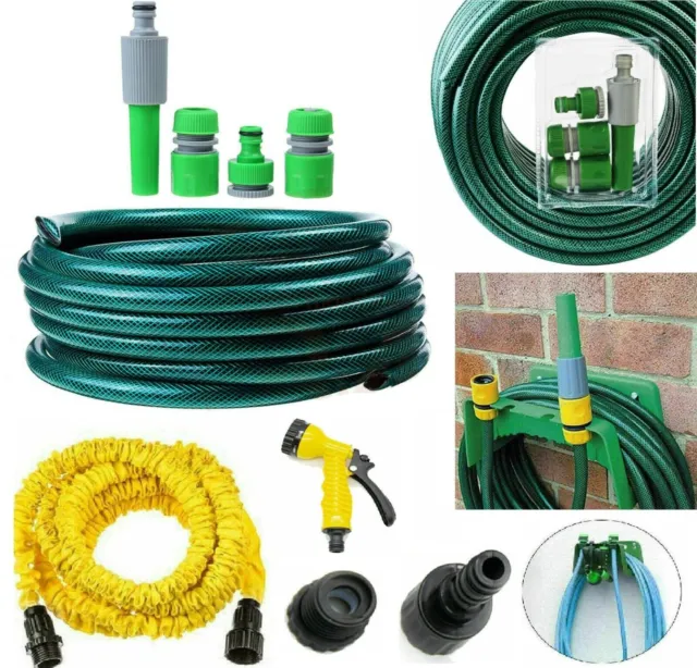 30M 50M 75M 100M Garden Hose Pipe Reinforced Braided PVC Watering Hosepipe Reel