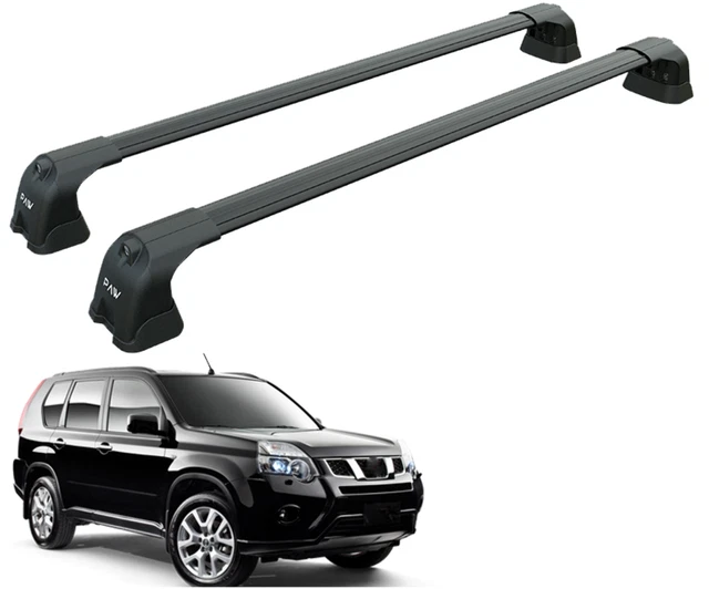 Heavy-Duty Roof Rack Cross Bars For Acura TSX 2004-14 – Aluminum Black, Clamp-On, Lockable, 75kg Static