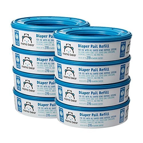 Brand - Mama Bear Diaper Pail Refills for Diaper Genie Pails 2160 Count 8 Pac...