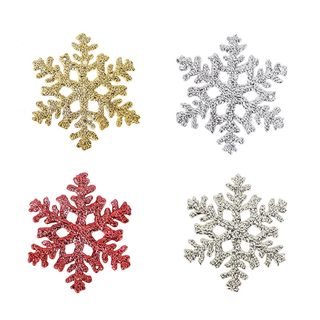 12 Stück Schneeflocke Dekore Weihnachtsdekor Mode Schneeflocke Dekor für Zuhause