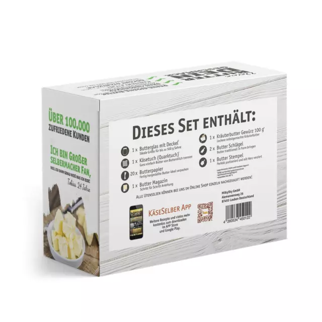 Butter und Buttermilch selber machen - Set herstellen Sahne Herstellung Käse 3