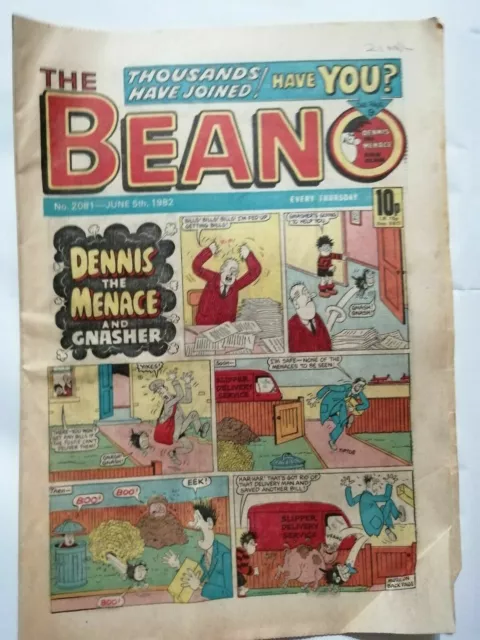 DC Thompson THE BEANO Comic. June 5th 1982 Issue 2081 **Free UK Postage**