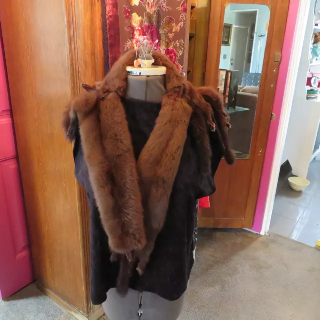 Vintage 4 Pelt Mink Fur Stole
