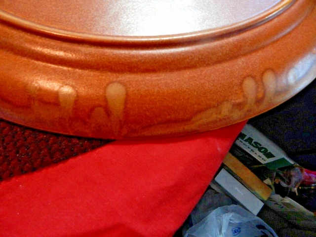 Wells Art Glaze Rust Mottled Homer Laughlin EXtra large Serving Platter 15.75" 3