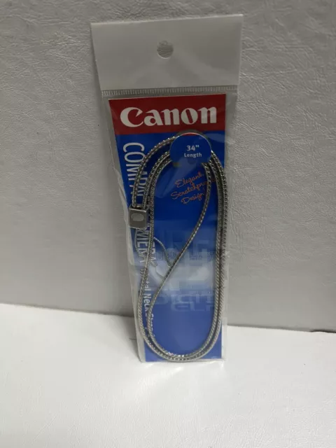 NEW NOS Vintage Canon Compact Camera Custom Metal Neck Strap 34" Made in Japan