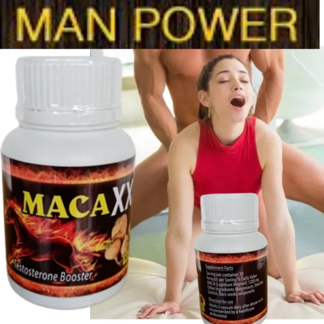 MACA XXL capsules 1200MG Man power booster 60capsule Now Enjoy your sex Life