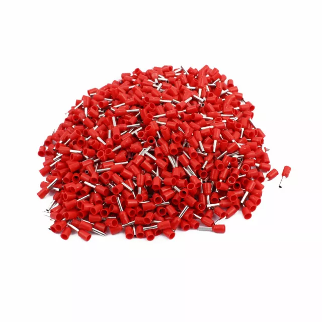 1000pcs Borne isolée E1508 Connecteur serti Bleu pour 16 AWG