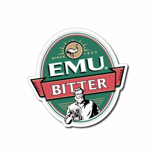 Emu Bitter Sticker / Decal - Beer Bar Mancave Man Cave Shed YTB Aussie Ute Car