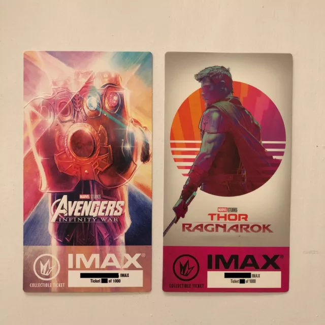 Avengers Infinity War Endgame & Thor Ragnarok IMAX Ticket Poster 2 Set - Hulk