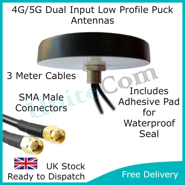 4G/5G Puck MiMo Antenna Outdoor Mobile Broadband External SMA Huawei B535 B525