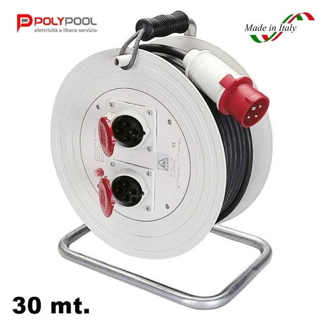 PROLUNGA ELETTRICA 5 MT CON AVVOLGICAVO E 2 PRESE PROLUNGA ELETTRICA 5 MT CON AVVOLGICAVO E 2 PRESE