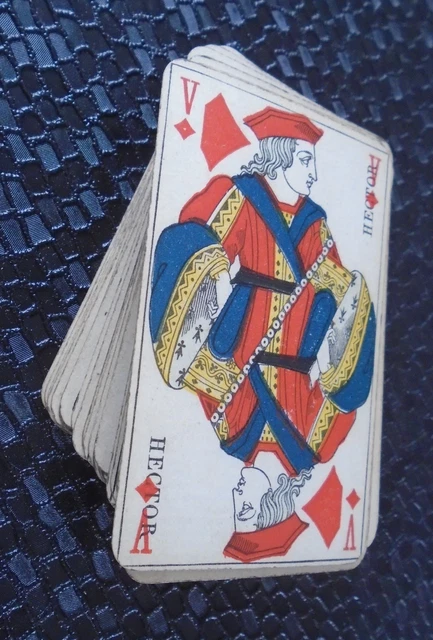 Jeu De Cartes D'aluette Ancien – B.P. Grimaud – Dos Petits Carrés Noirs – Vers 1890
