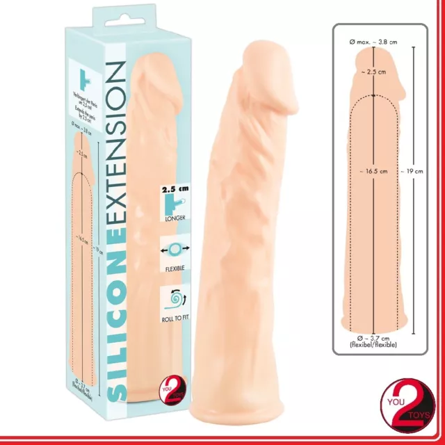 Toy Sex Prolunga fallica indossabile Silicone Penis Extension Skin Sleeve Cock