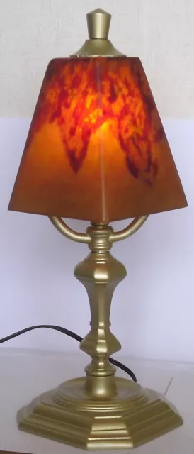 lampe de salon veilleuse art deco Daum Nancy tulipe pâte de verre france lamp